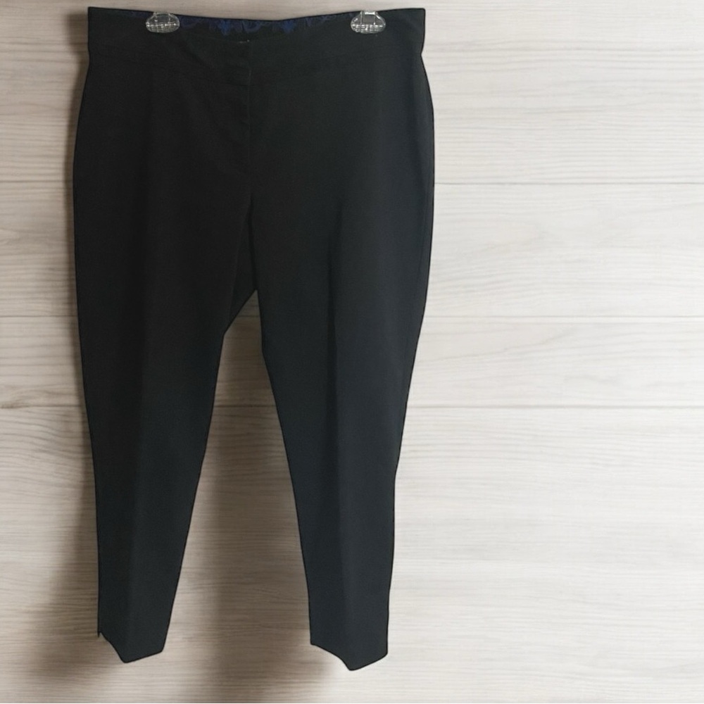 Talbots Black Wide Leg Trouser Style Petite Ankle Pant